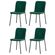 8 Kit 4 Cadeiras Celeste Rivatti 43 cm -Largura- Boucle Verde Oliva e Base em Aco Preto Pintada a Po